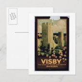 Plakate für die Stadt Visby, Schweden (colo Postkarte (Vorne/Hinten)