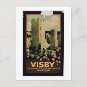 Plakate für die Stadt Visby, Schweden (colo Postkarte