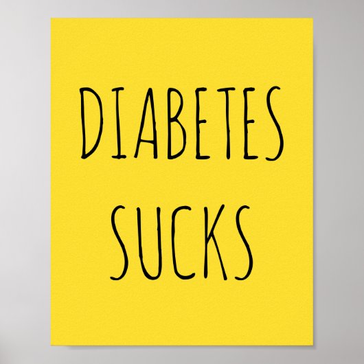 Plakate für gelbe Diabetes (Vorne)