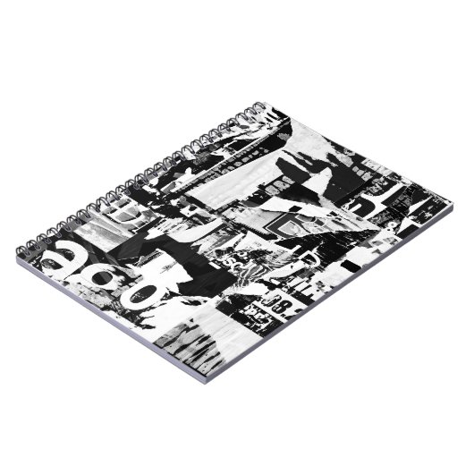 Plakate für verdrehte Straßenwerbung sammeln Backg Notizblock (Linke Seite)