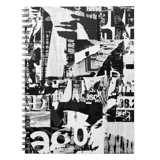 Plakate für verdrehte Straßenwerbung sammeln Backg Notizblock (Vorderseite)