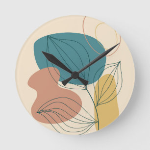 Plakate für zeitgenössische Kunst Runde Wanduhr