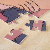 Plakate mit dem Gesicht einer Dame im Vintage-Stil Puzzle (Seite)