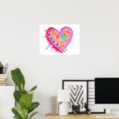Plakate, Prints - Happy Heart Poster (Heimbüro)