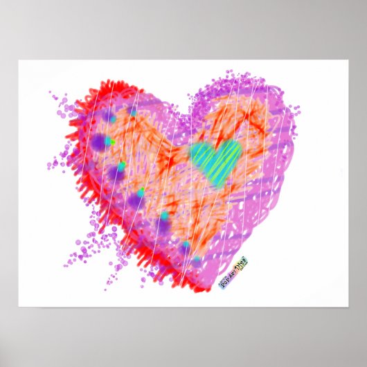 Plakate, Prints - Happy Heart Poster (Vorne)
