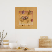 Plakate, Prints - Karussell Giraffe Poster (Küche)