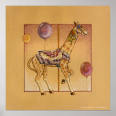 Plakate, Prints - Karussell Giraffe Poster (Vorne)