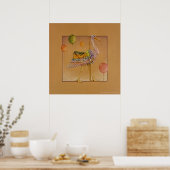 Plakate, Prints - Karussell-Storch Poster (Küche)