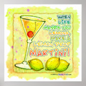 Plakate, Prints - Lemon Drop Martini Poster (Vorne)