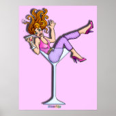 Plakate, Prints - Mädchen in einem Martini-Glas, L Poster (Vorne)