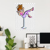 Plakate, Prints - Mädchen in einem Martini-Glas, L Poster (Heimbüro)