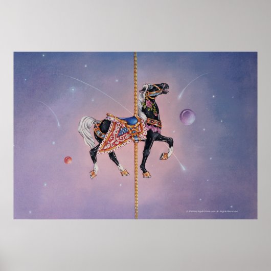 Plakate, Prints - Petaluma Karussell Pferd 2 Poster (Vorne)