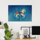 Plakate, Prints - Rotes, Weißes und Blaues Karusse Poster (Heimbüro)