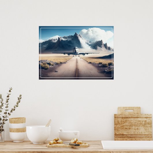 Plakatflugzeug Poster (Küche)