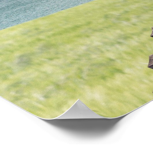 Plakatgebirgslandschaft Poster (Ecke)