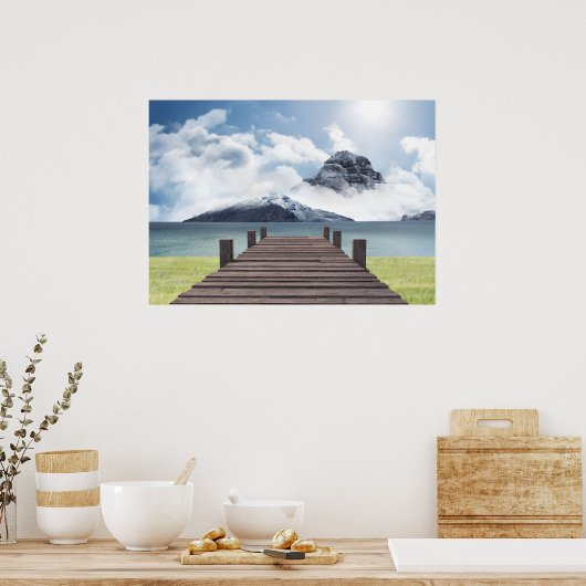 Plakatgebirgslandschaft Poster (Küche)