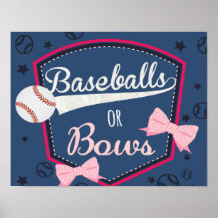 Plakatgeschlecht - Baseball oder Bögen Poster