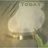 Plakatheber Green Square Scrapbook Aufkleber (Vorderseite)