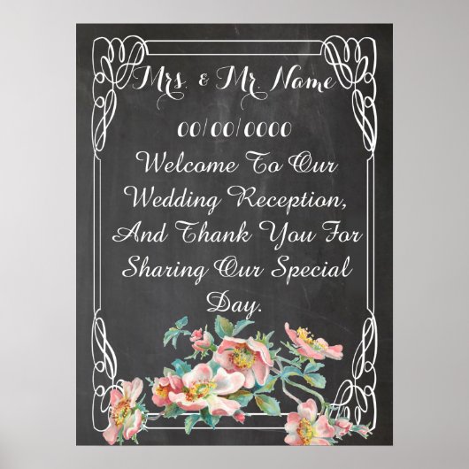 Plakatkarton, Hochzeitplakat Poster (Vorne)