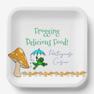 Plakatpapierstopfen Leckiges Portugiesisches Papie Pappteller