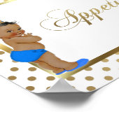 Plakattisch-Vorspeisen,weiß,gold,8,5x11 Poster (Ecke)