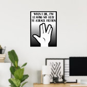 Plakatunterschrift "Body to Science Fiction" Poster (Heimbüro)