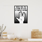 Plakatunterschrift "Body to Science Fiction" Poster (Küche)