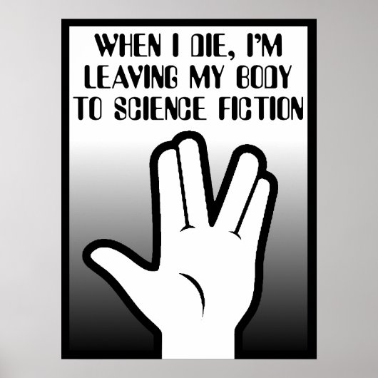 Plakatunterschrift "Body to Science Fiction" Poster (Vorne)