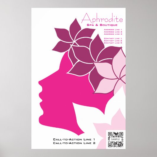 Plakatvorlage Aphrodite Wellness-Center und Boutiq Poster (Vorne)