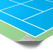 Plakatvorlage für den Tennisplatz Poster (Ecke)