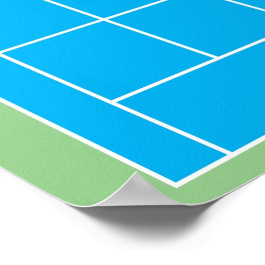 Plakatvorlage für den Tennisplatz Poster (Ecke)