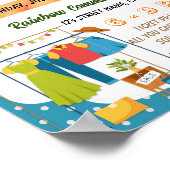 Plakatvorlage für Flohmarkt-Flyer Poster (Ecke)