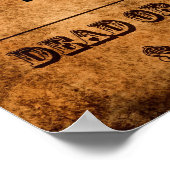 Plakatvorlage "Gewollt, tot oder lebendig" Poster (Ecke)