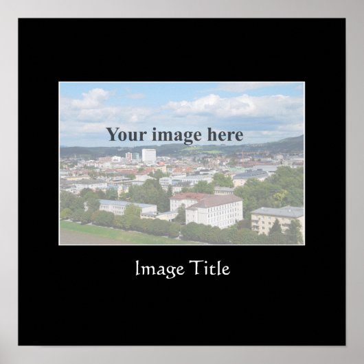 Plakatvorlage mit schwarzer Matte Poster (Vorne)