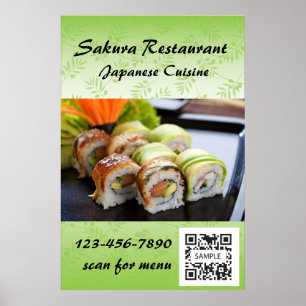 Plakatvorlage Sushi Poster