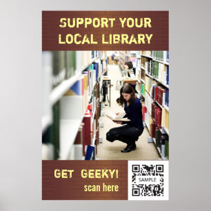 Plakatvorlage unterstützt Ihre lokale Bibliothek Poster