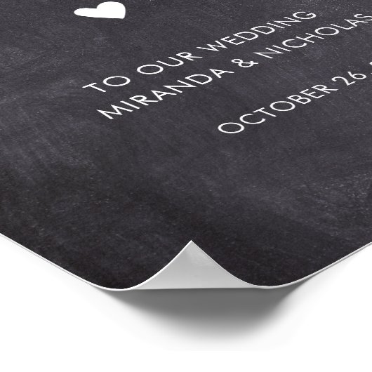 Plakatwand rustikale Hochzeitsempfehlung Poster (Ecke)