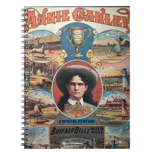 Plakatwerbung Annie Oakley, der in Buffa Notizblock (Vorderseite)