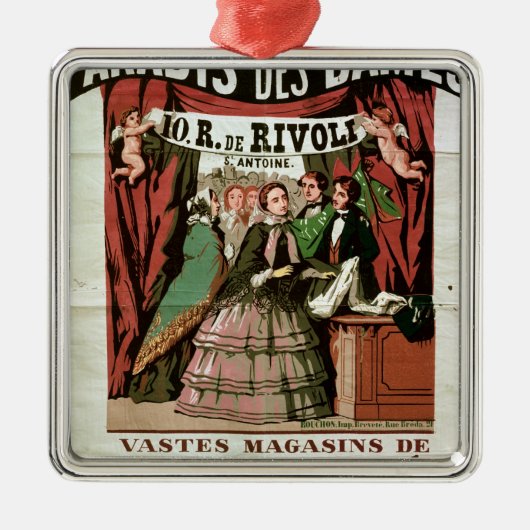 Plakatwerbung 'Au Paradis DES Freifrauen Ornament Aus Metall (Vorne)