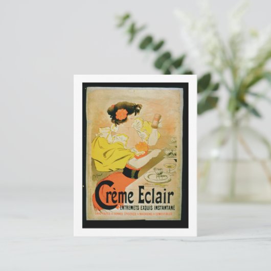 Plakatwerbung "Creme Eclair Instant Dessert" Postkarte (Stehend Vorderseite)