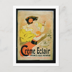 Plakatwerbung "Creme Eclair Instant Dessert" Postkarte