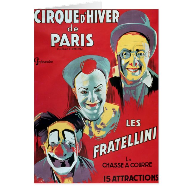 Plakatwerbung das 'Cirque d'Hiver De das Paris (Vorne)