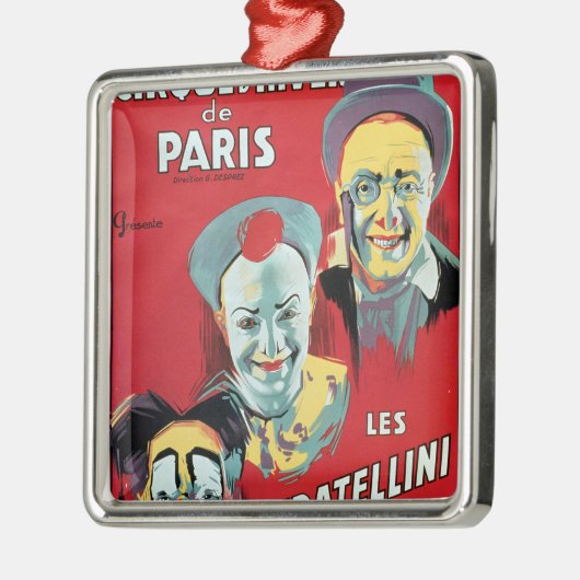 Plakatwerbung das 'Cirque d'Hiver De das Paris Silbernes Ornament (Links)
