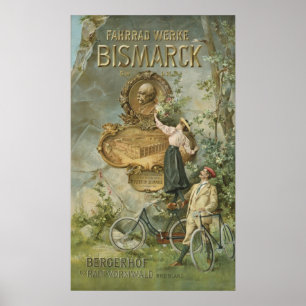 Plakatwerbung das Fahrrad Werke Bismarck Poster
