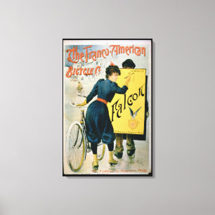 Plakatwerbung 'das Franco-Amerikanische Fahrrad Co Leinwanddruck