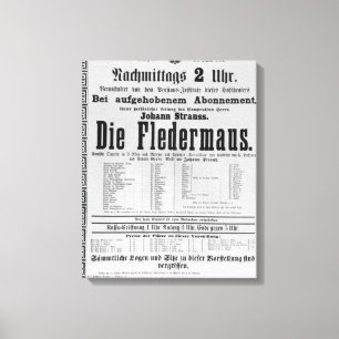 Plakatwerbung die Fledermaus durch Johann Leinwanddruck