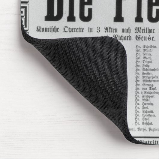 Plakatwerbung die Fledermaus durch Johann Mousepad (Ecke)