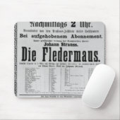 Plakatwerbung die Fledermaus durch Johann Mousepad (Mit Mouse)
