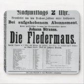 Plakatwerbung die Fledermaus durch Johann Mousepad (Vorne)