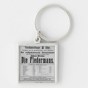 Plakatwerbung die Fledermaus durch Johann Schlüsselanhänger